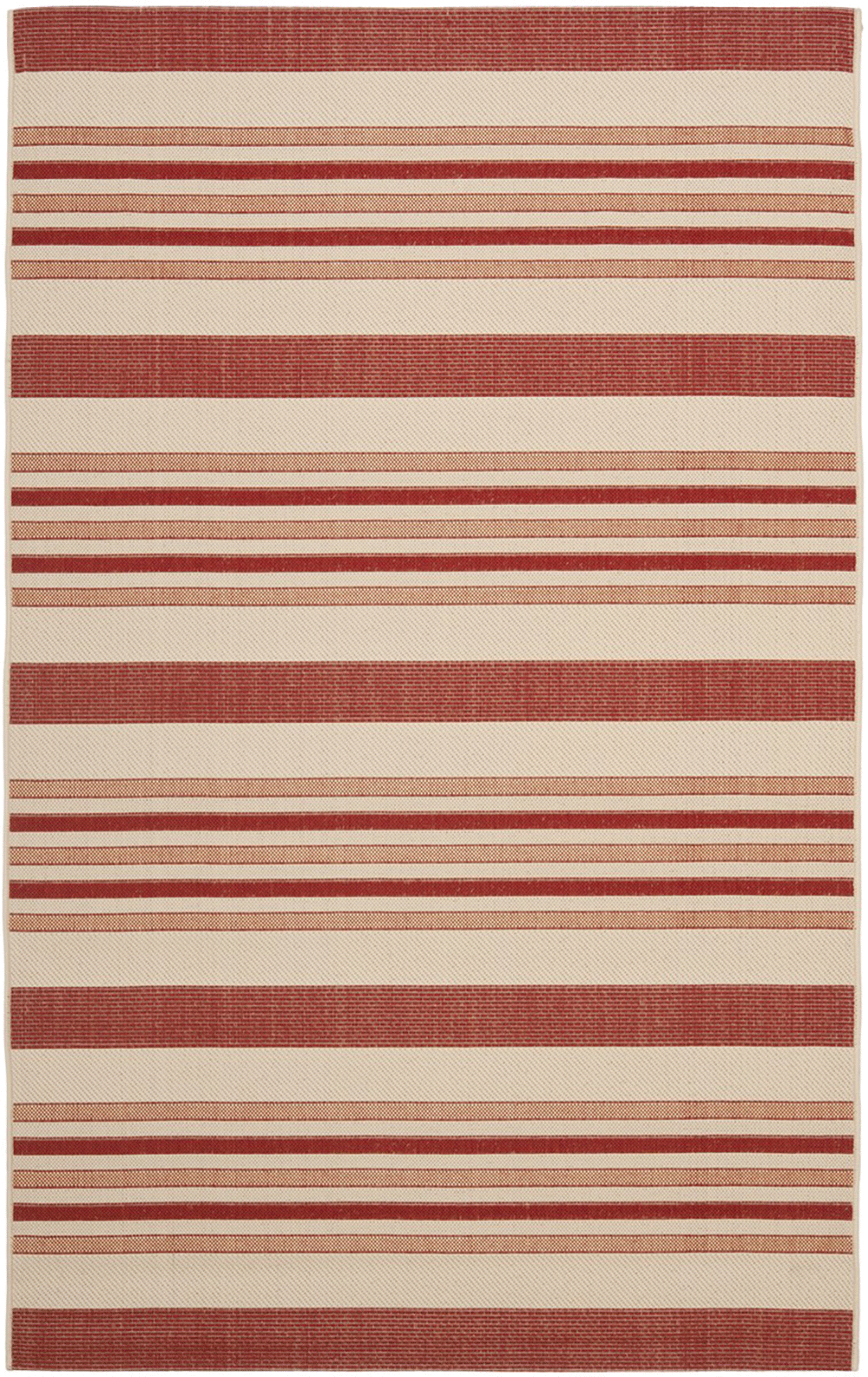 Safavieh Courtyard Beige/Red 5' x 8' Indoor/Outdoor Patio Area Rug (Open Box)