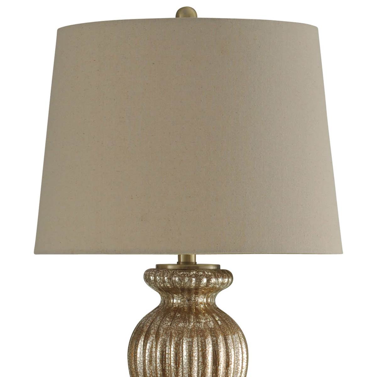 StyleCraft 32" Glass Glimmer Bronze Ridged Traditional Table Lamp (Open Box)