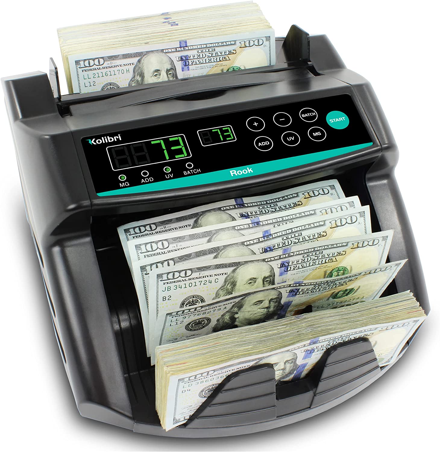 Kolibri Rook Bill Money Counter Machine with Counterfeit Detector (Open Box)