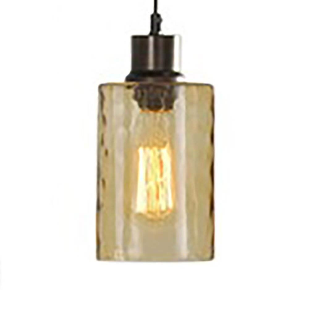 StyleCraft 72" 3 Glass Shade Bronze Champagne Pendant Dimple Floor Lamp(Damaged)