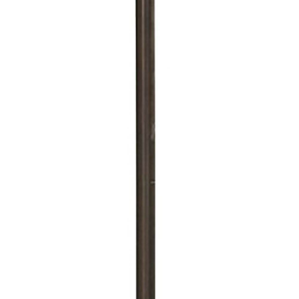 Collective Design 72-Inch Floor Lamp with 3 Glass Dimple Shades Bronze (Refurbished)