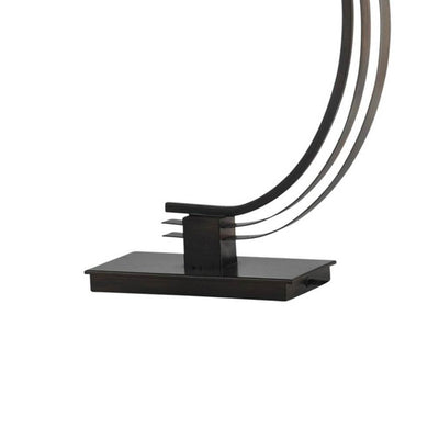 Abode 84 29 Inch Orbit Arc Metal Desk Table Lamp with Glass Globe, Bronze
