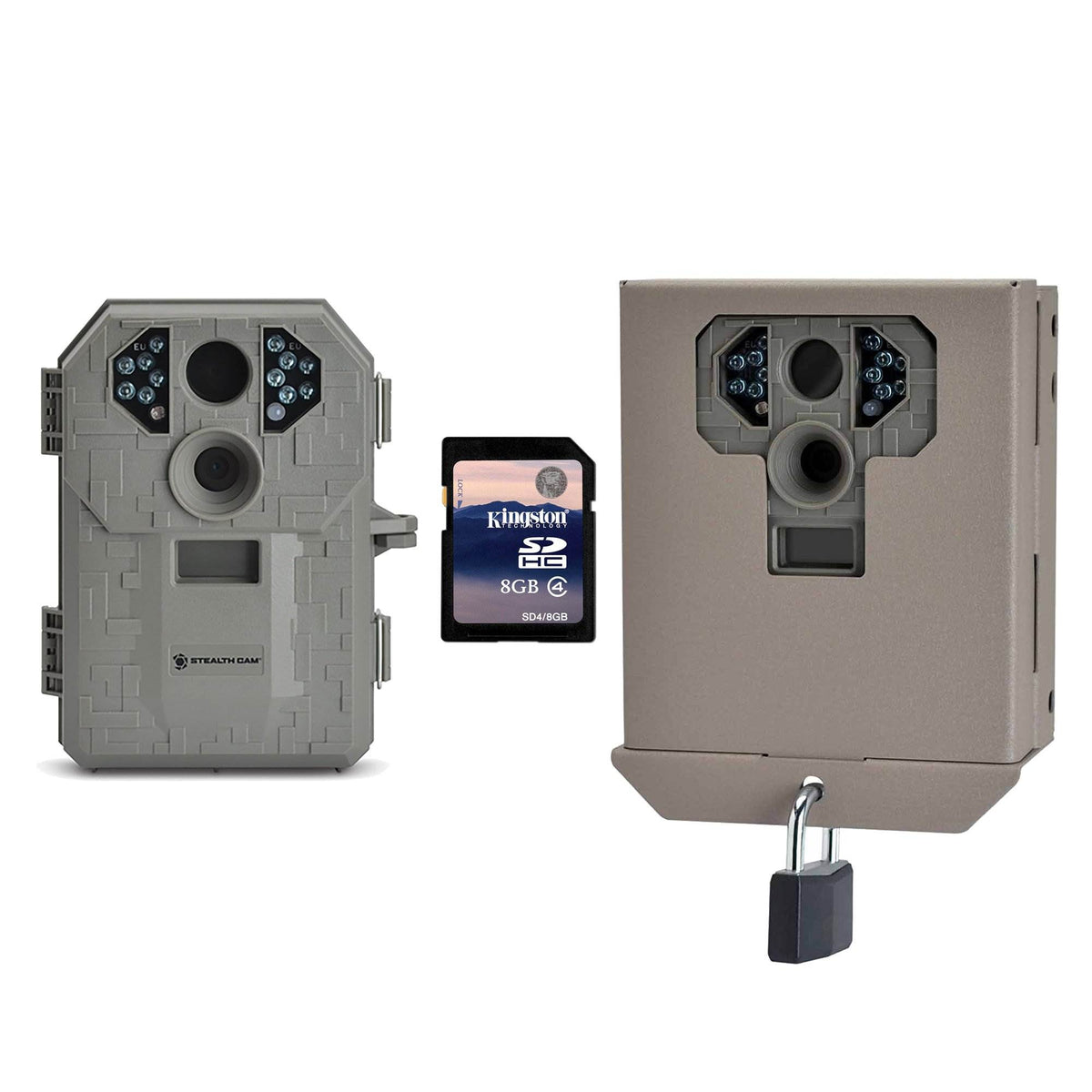 Stealth Cam P12 6 MP Scouting Hunting Game Trail Camera + Security Box & SD Card