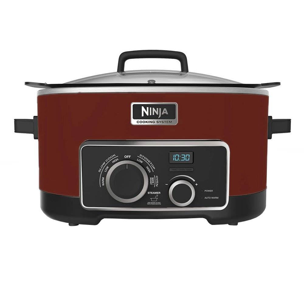 Ninja Refurbished 6 Quart 3-in-1 Multi-System Slow Cooker, Red (Open Box)
