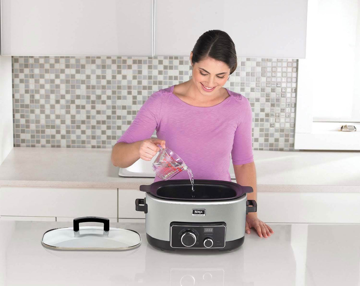 Ninja 6 Quart 3 In 1 Silver Multi-System Slow Cooker (Refurbished, Open Box)