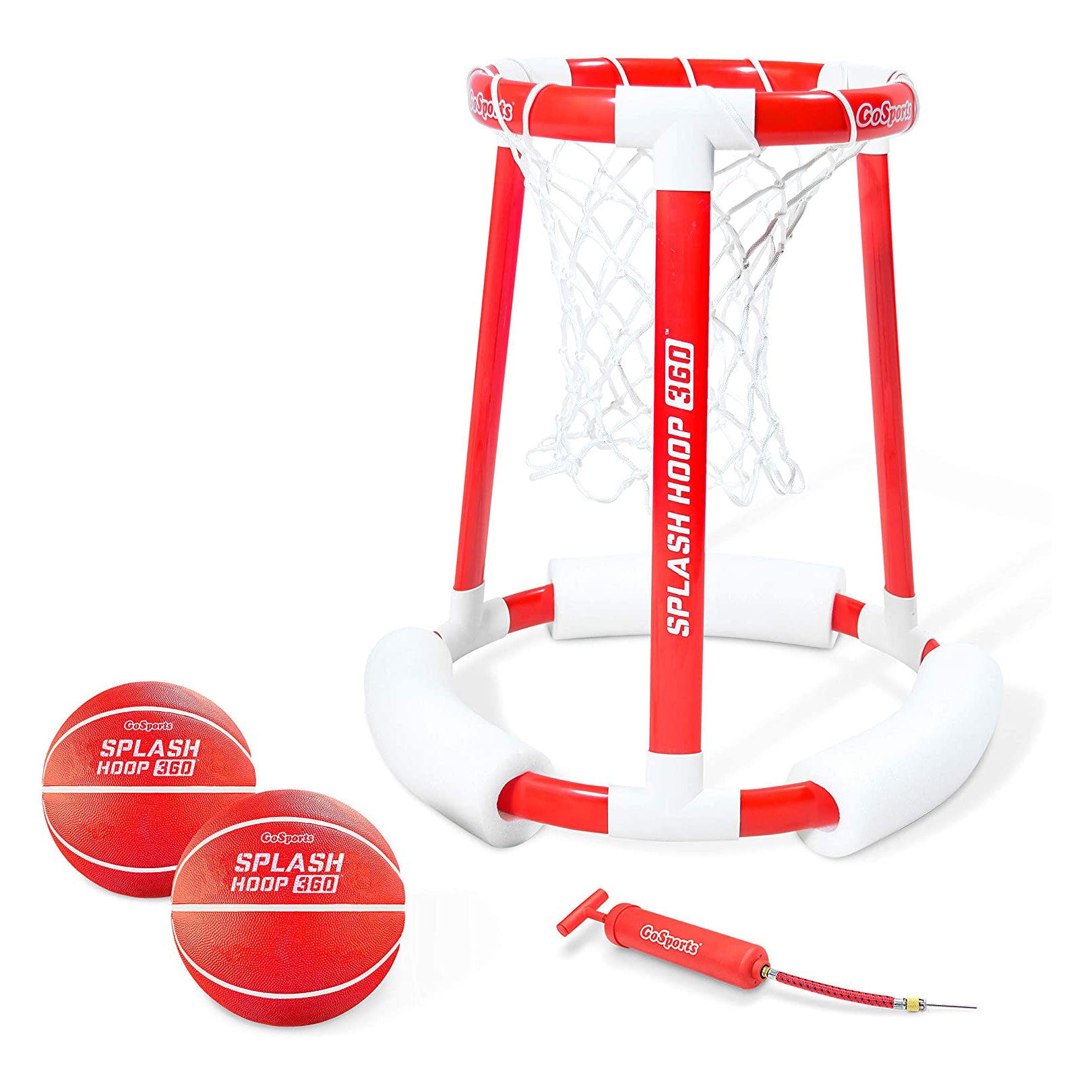 GoSports Splash Hoop 360 Floating Pool Game with Hoop 2 Balls & Pump (Open Box) - VMInnovations