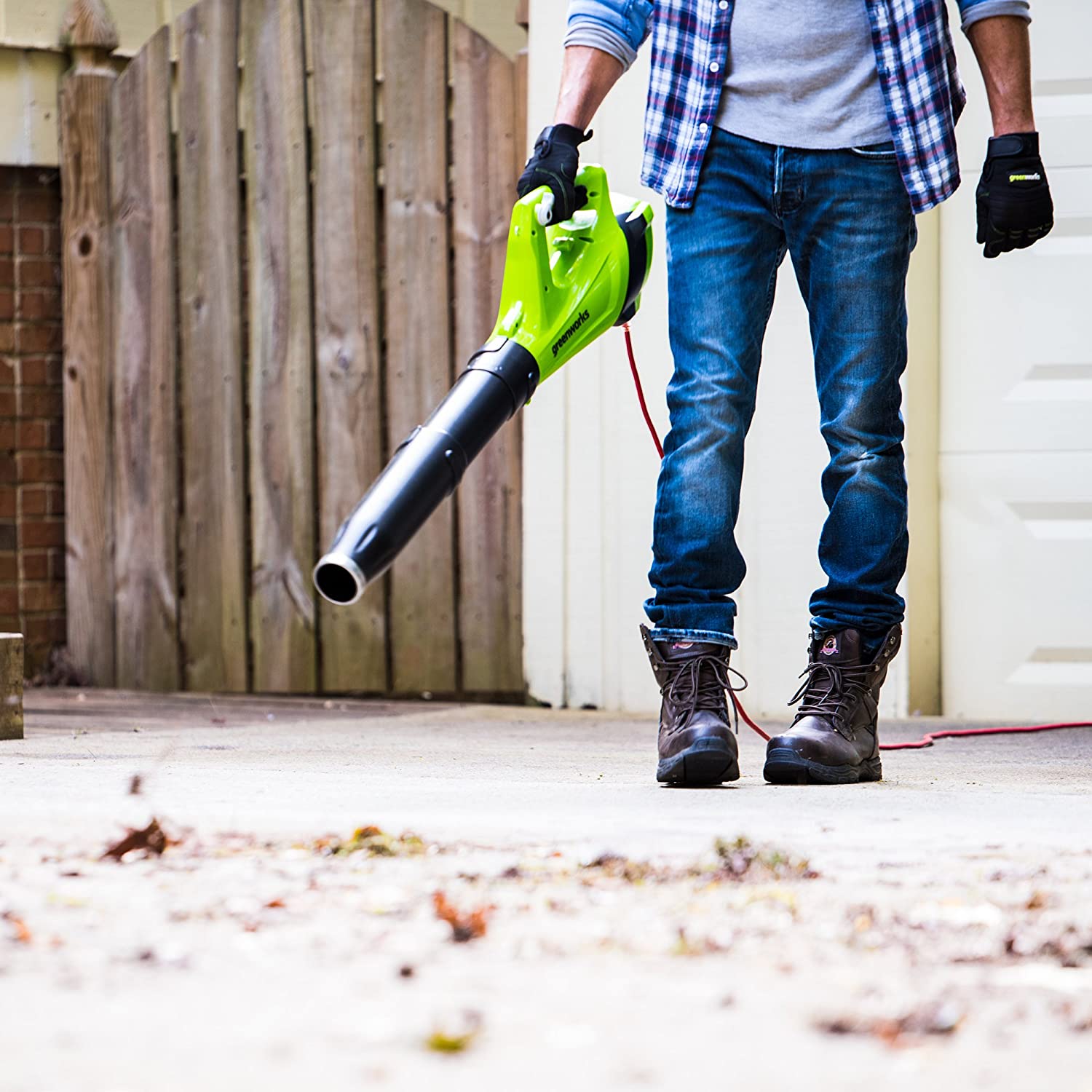 Greenworks 9 Amp 530 CFM Variable Speed Corded Axial Leaf Blower (For Parts)