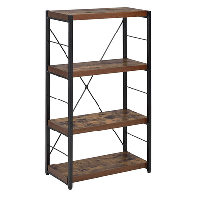 ACME Furniture 43 Inch 3 Tier Bookcase Organizer Storage Shelf, Weathered Oak