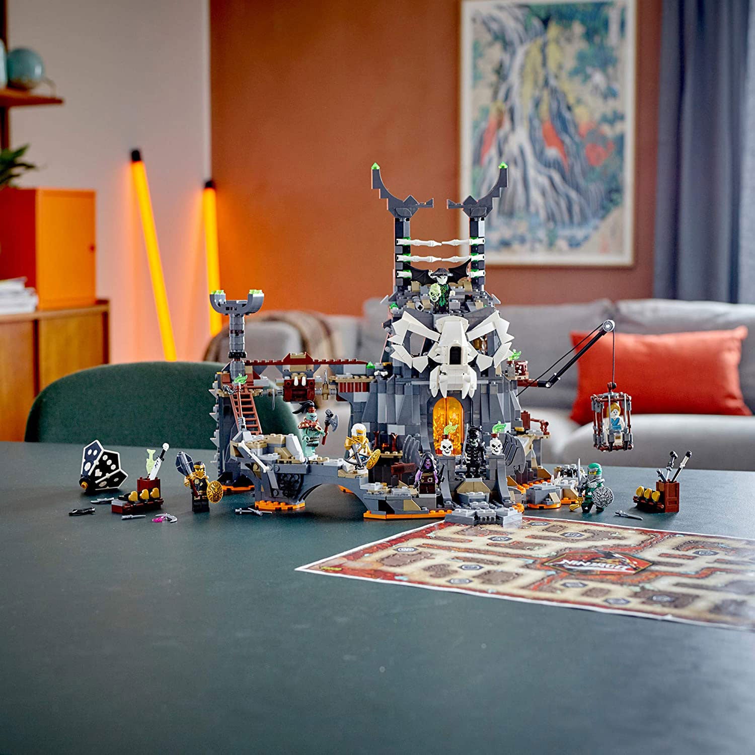 LEGO 71722 NINJAGO Skull Sorcerers Dungeons Playset and Board Game (1171 Pieces)