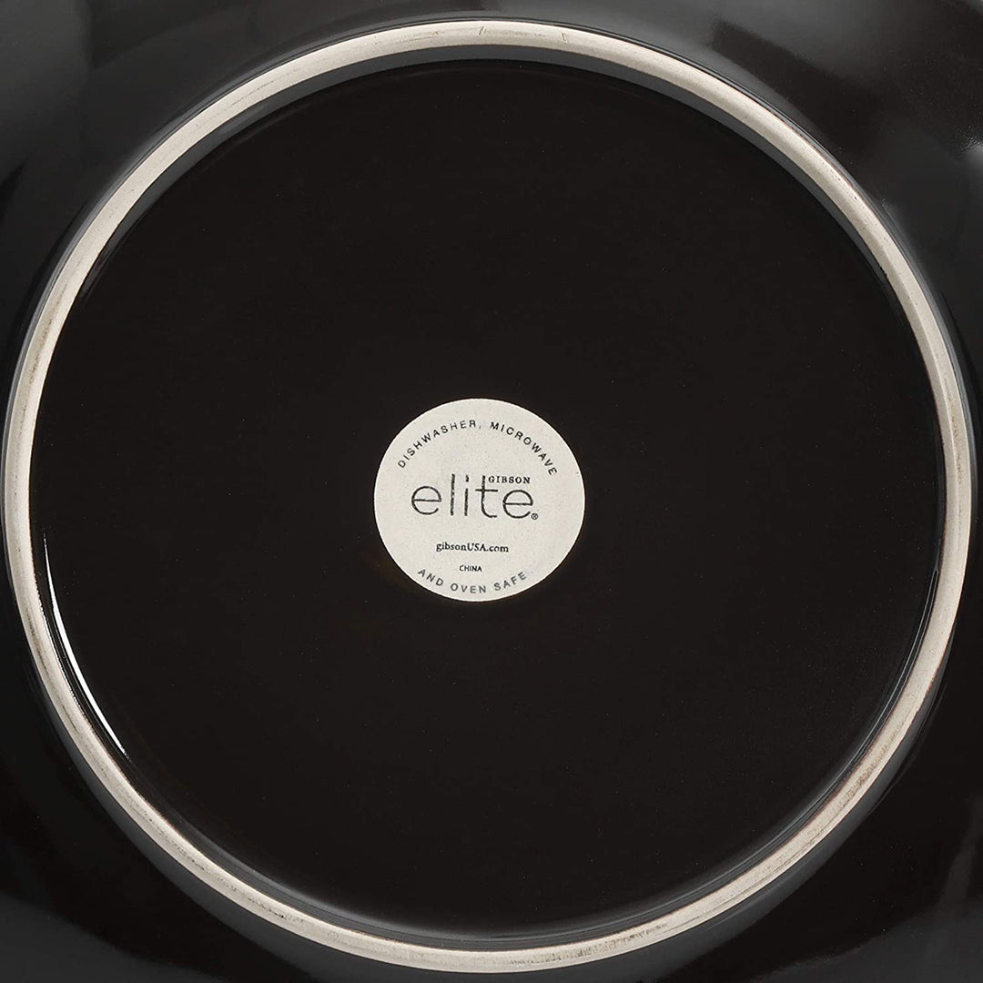 Gibson Elite Couture Band Durable Glazed Stoneware 16 Piece Dinnerware Set, Blue - VMInnovations