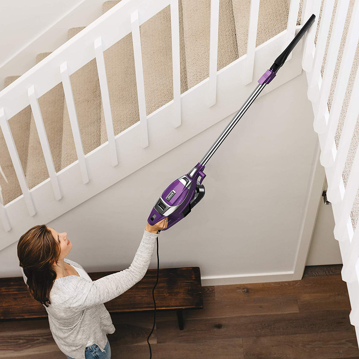 Shark ZS350 Rocket Handheld Stick Swivel Vacuum Cleaner, Purple (Refurbished) (Refurbished)