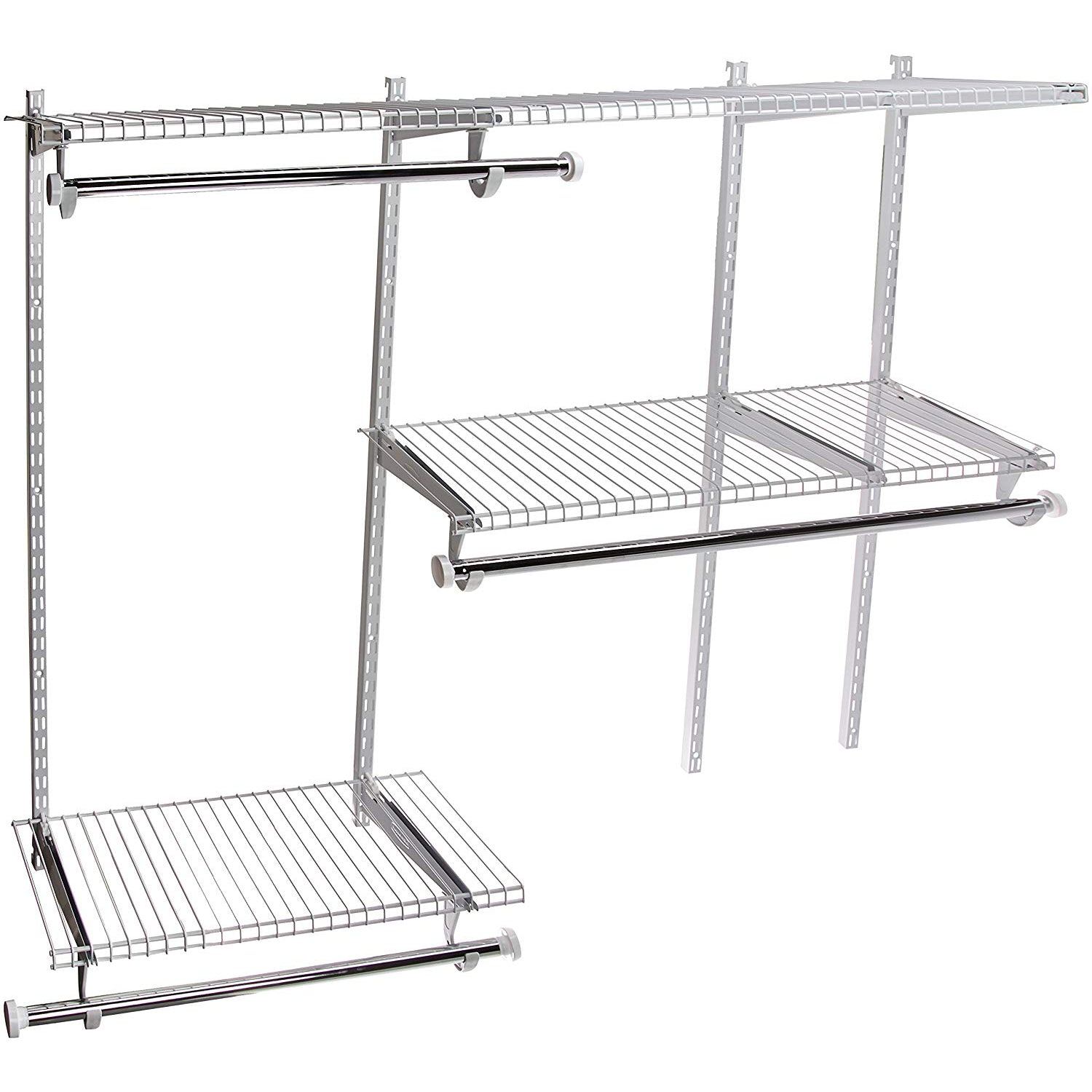 Rubbermaid Classic 3' to 6' Wide Closet Configuration Storage Kit, White (Used) - VMInnovations
