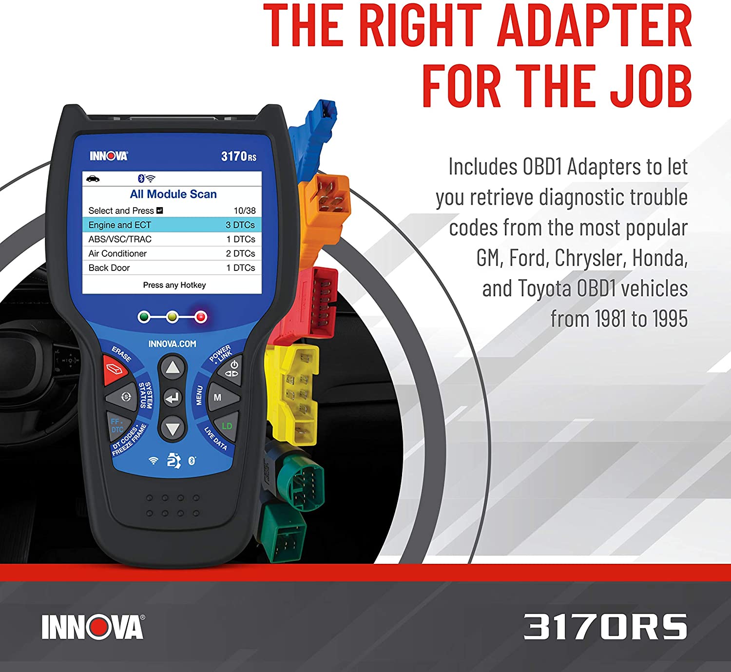 INNOVA 3170RS FixAssist Bluetooth Code Reader Vehicle Diagnostic Scanner Tool