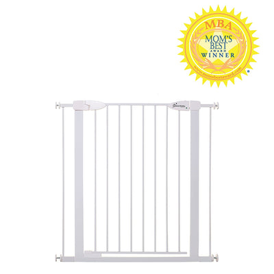 Dreambaby Boston Extra Tall Auto Close Baby Gate with EZY Check Indicator, White