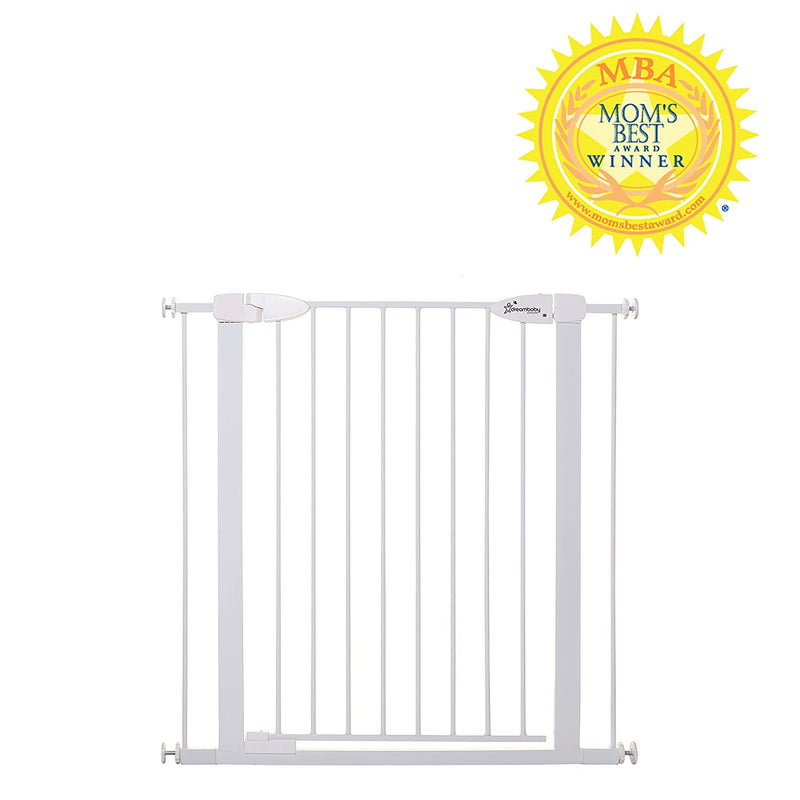 Dreambaby Boston Extra Tall Auto Close Baby Gate with EZY Check Indicator, White
