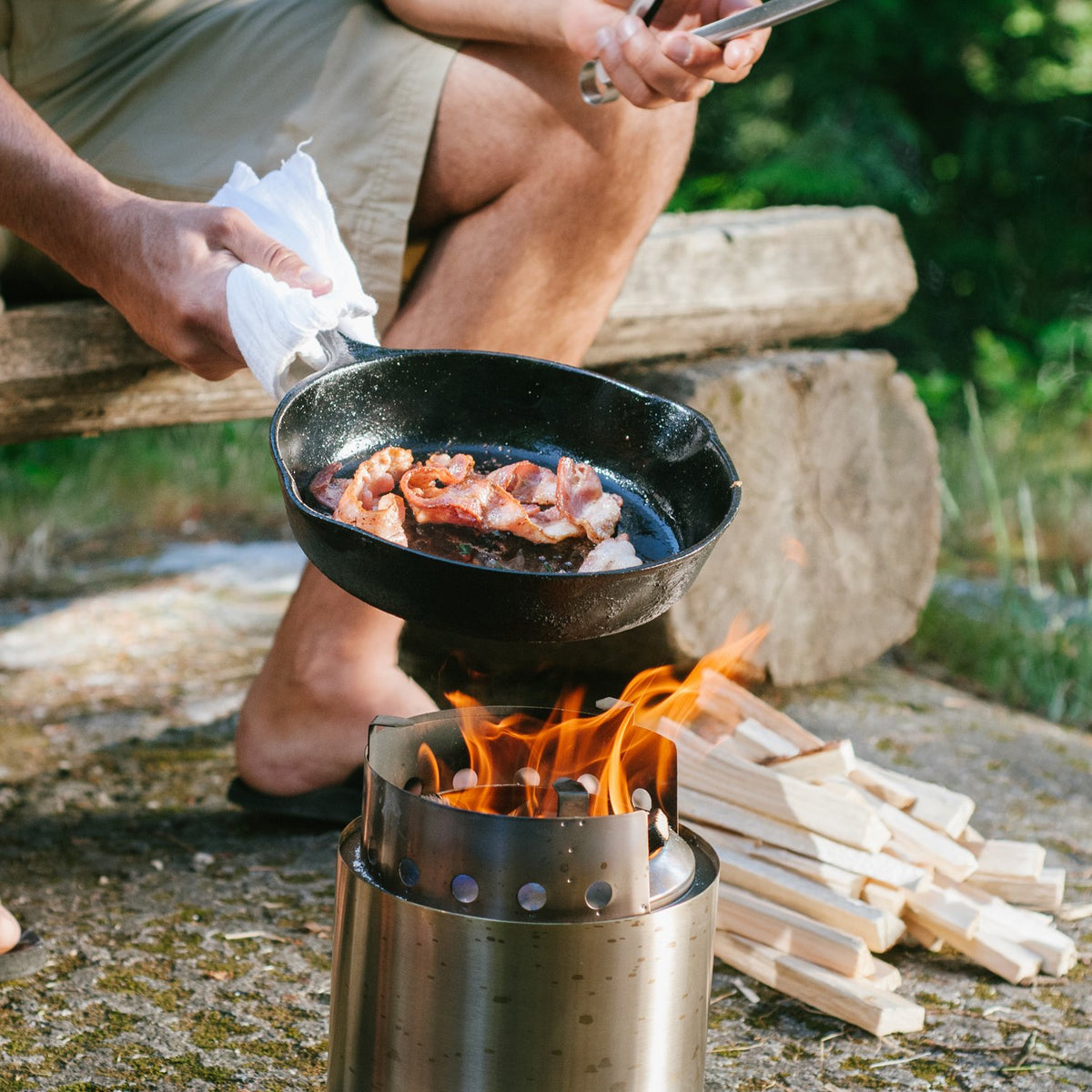 Solo Stove Campfire Wood Burning Camping Backpacking Camp Stove (Open Box)