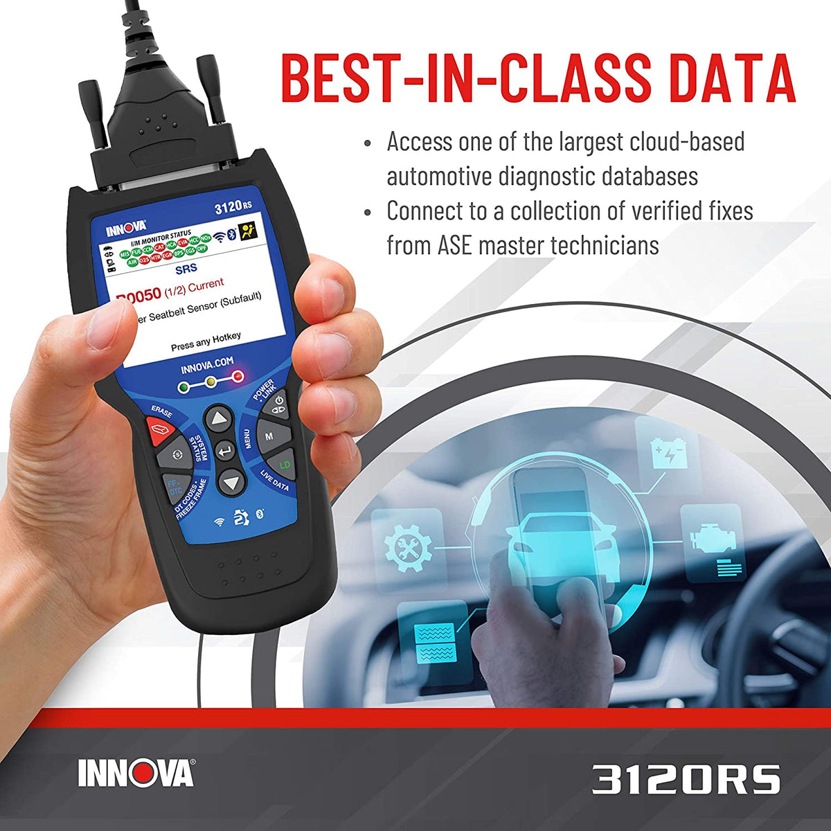 INNOVA FixAssist Bluetooth Code Reader Vehicle Diagnostic Scanner Tool (Used)