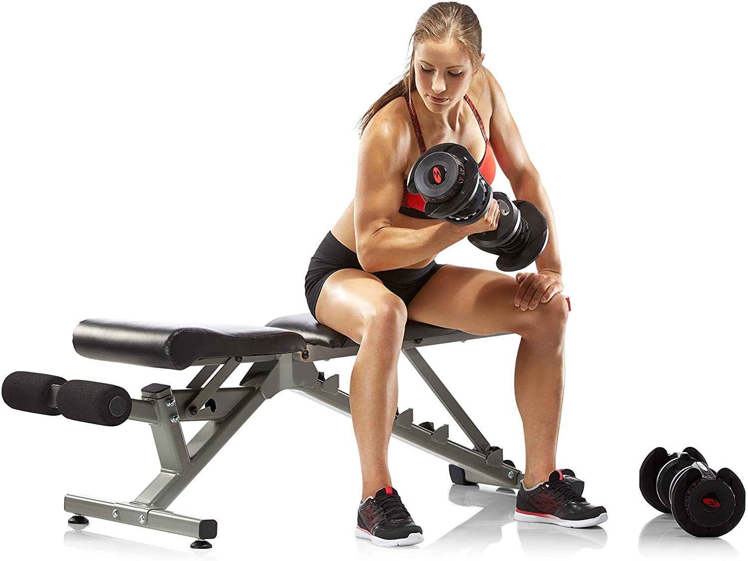 Bowflex SelectTech 1090 Adjustable Workout Exercise Dumbbell Weight (Single)