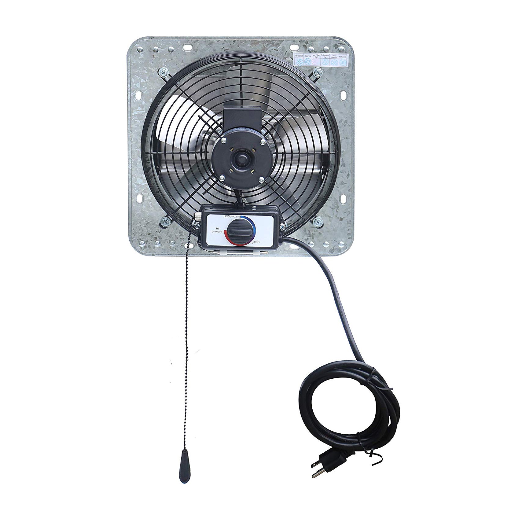 iLiving 3 Speed 10 Inch Exhaust Attic Garage Grow Fan w/ Thermostat (Open Box)