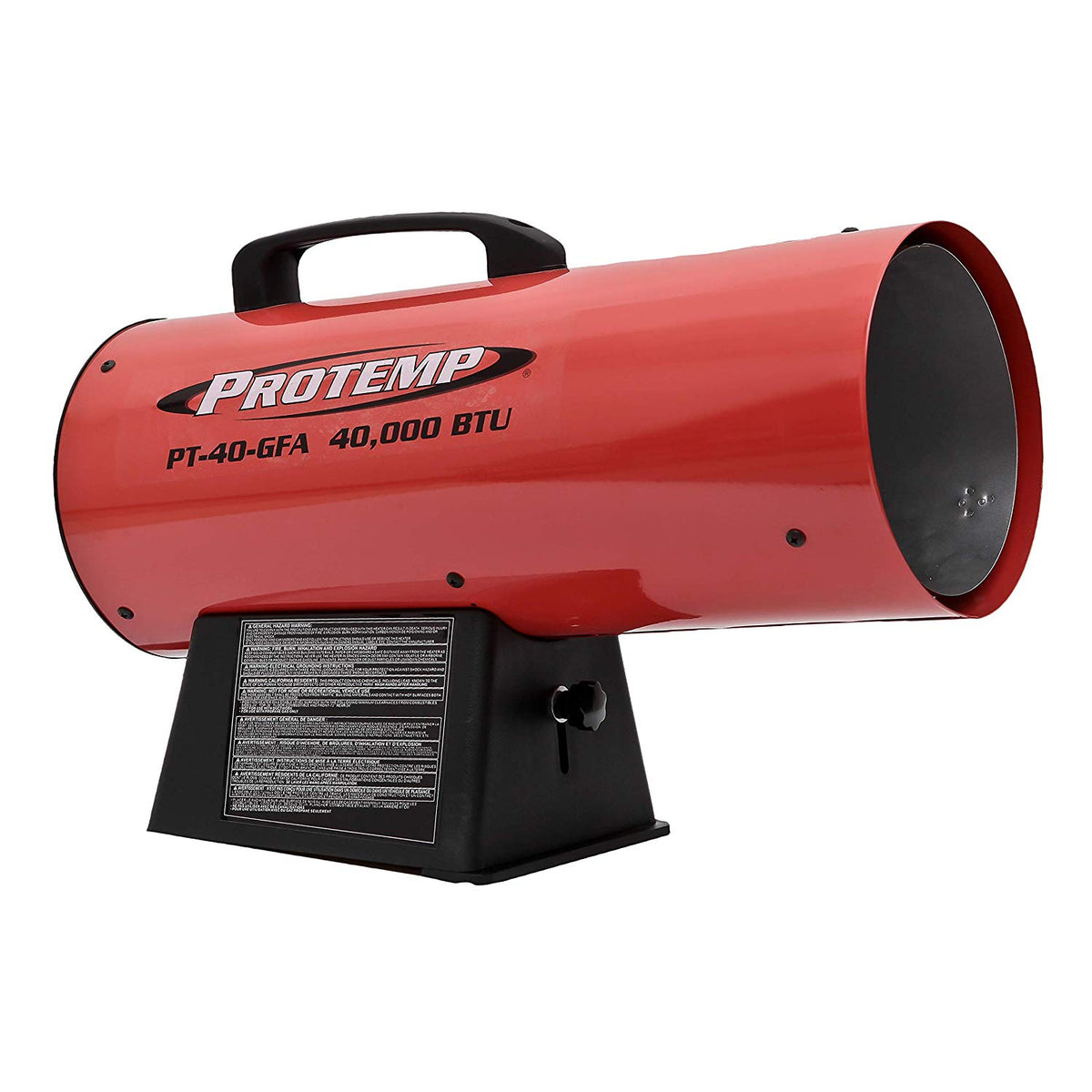 ProTemp 40,000 BTU Propane Powered Forced Air Torpedo Heater, Red (Open Box)