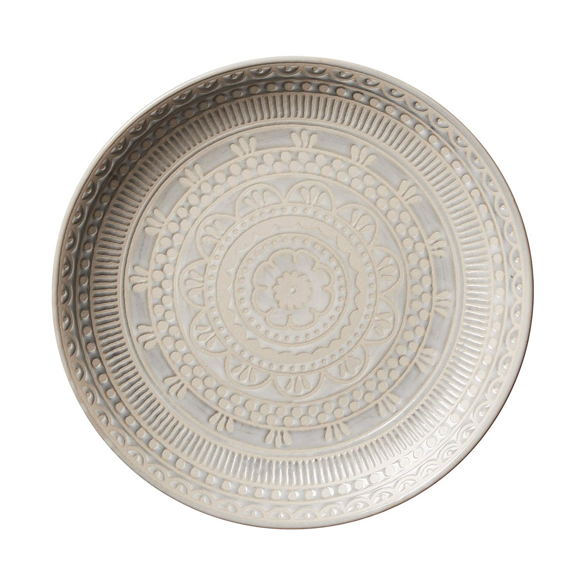 Gibson 16 Piece Reactive Glaze Dinnerware Set Plates, Bowls, and Mugs, Cream (For Parts)