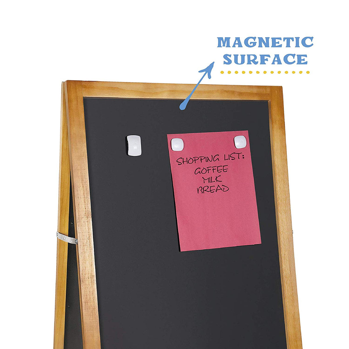 VersaChalk A-Frame Rustic Wood Indoor/Outdoor Free-Standing Chalkboard (Damaged)