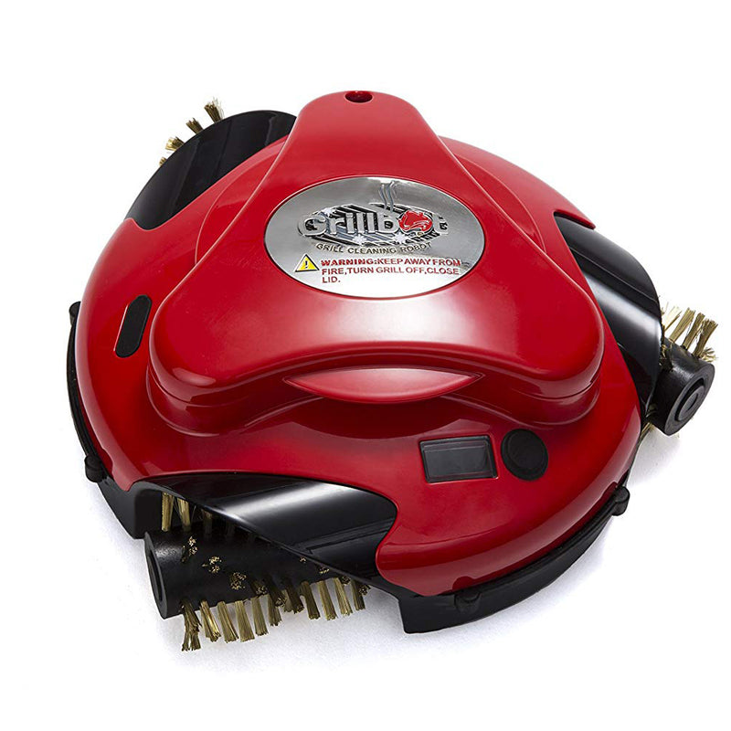 Grillbot GBU101 Automatic Grill Cleaning Robot with Durable Brass Brushes, Red