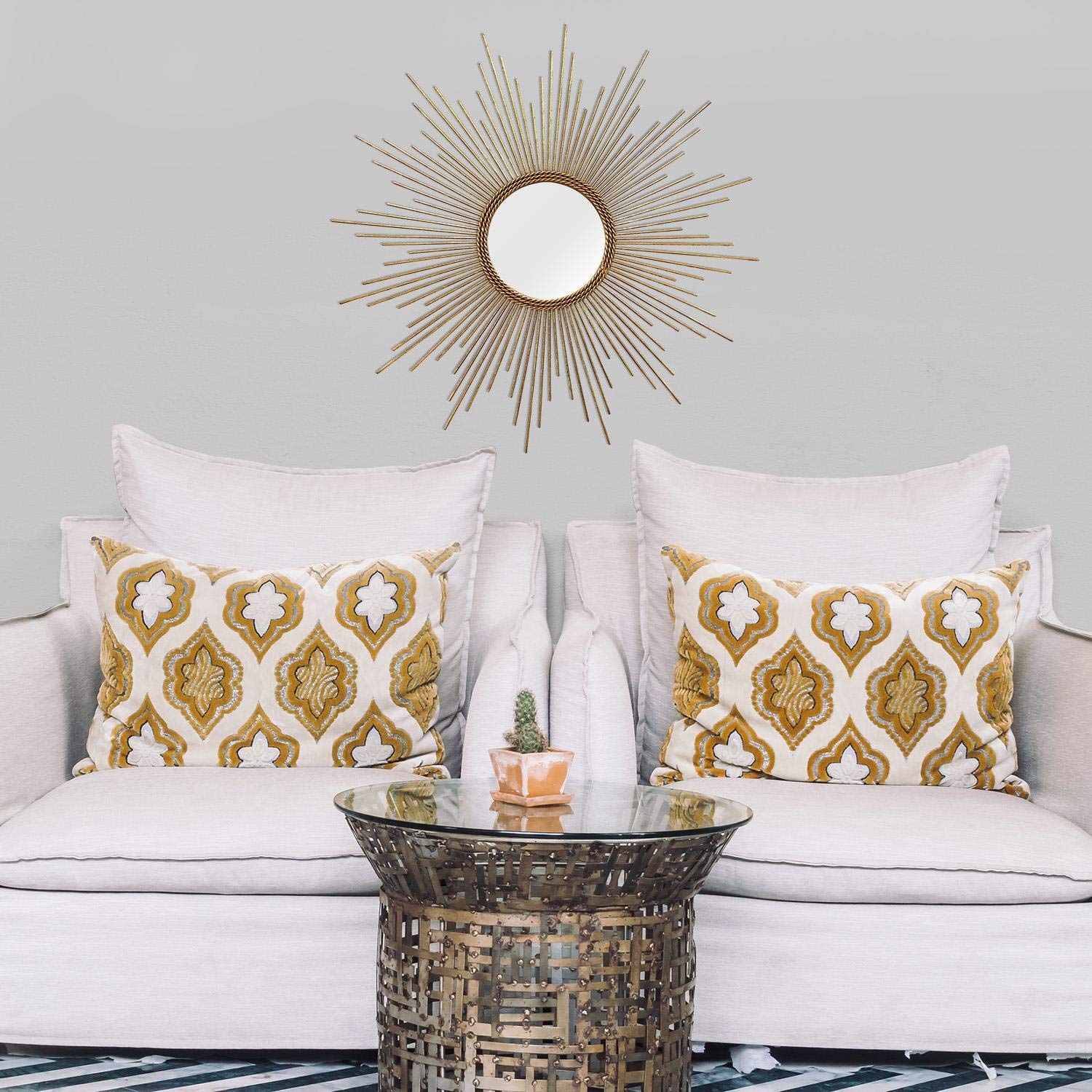 Stratton Home Decor Andrea Gold Metal Wall Mirror Decor Art (Open Box)