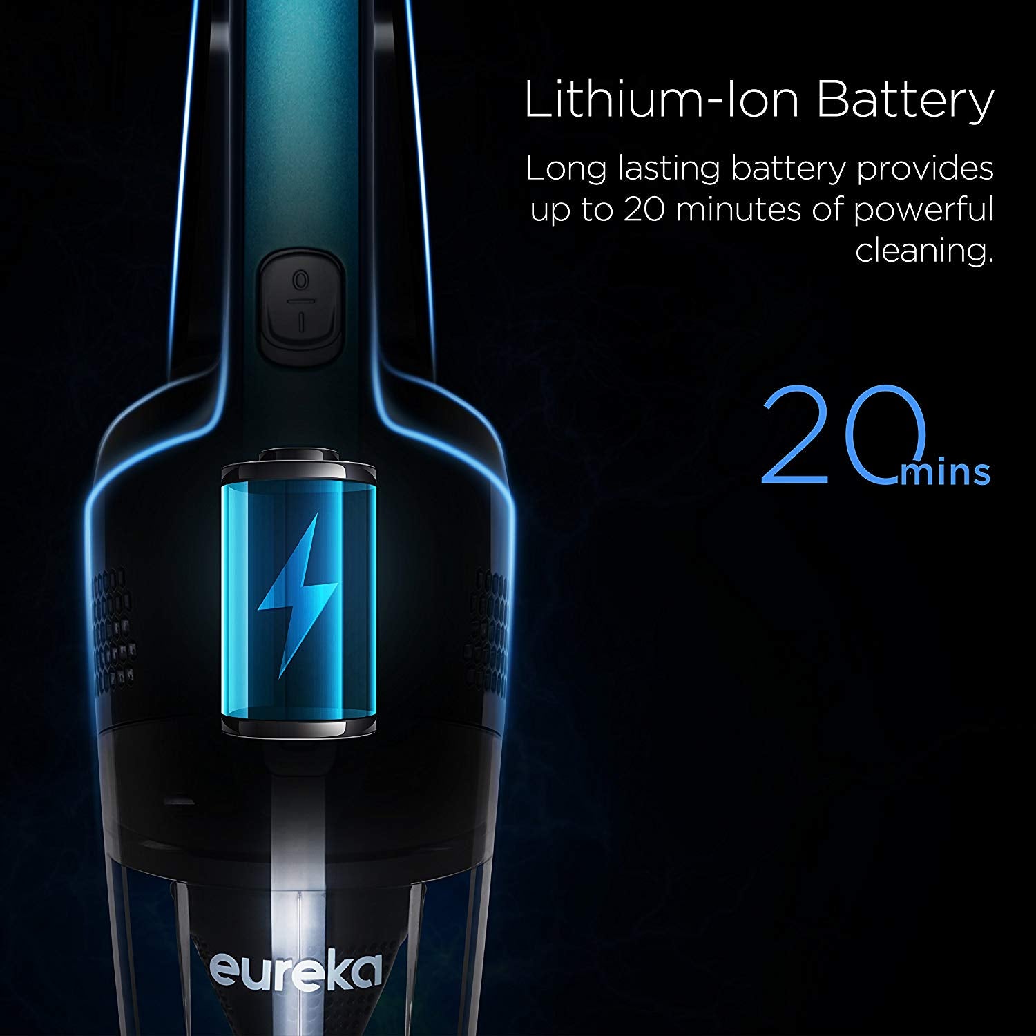 Eureka RapidClean Rechargeable Cordless Handheld Vacuum Cleaner, Blue (Open Box)
