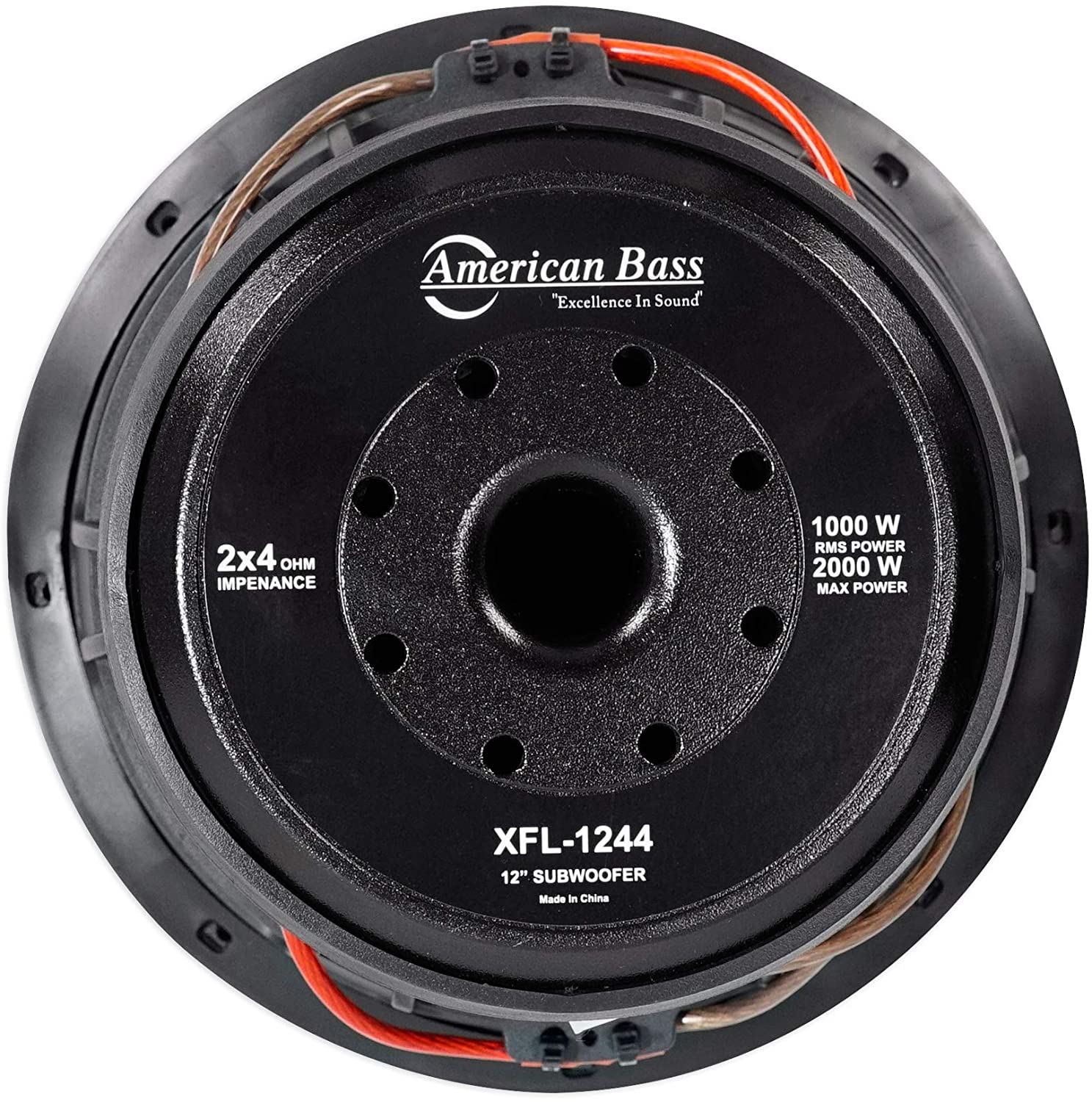 American Bass XFL 1244 12 Inch 2000 Watt Subwoofer Speaker with Dual Enclosure Box