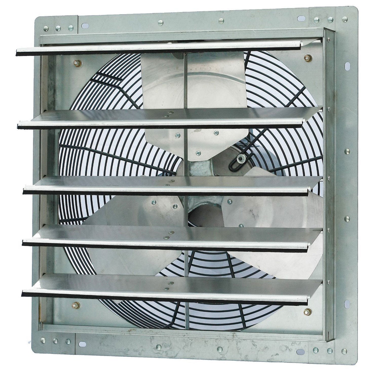 iLIVING ILG8SF18S 18 Inch Single Speed Wall Mount Shutter Exhaust Fan, Silver