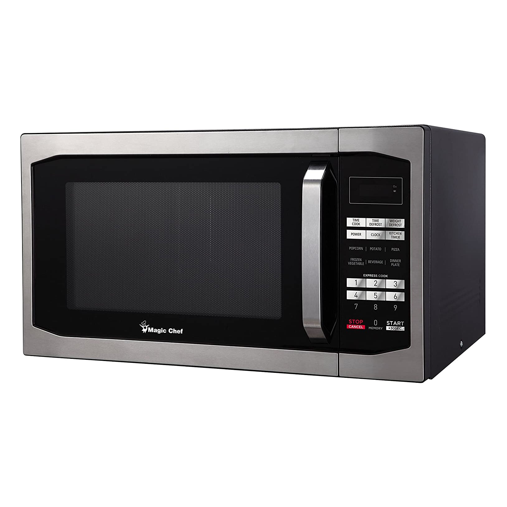 Magic Chef 1100 Watt 1.6 Cubic Feet Digital Microwave, Stainless Steel(Open Box) - VMInnovations