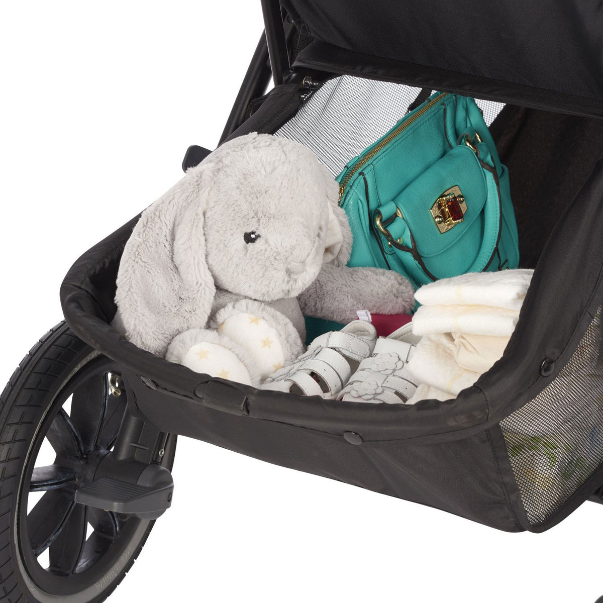 Evenflo Folio3 Stroller System w/ LiteMax Car Seat, Gray & SafeMax Base, Black