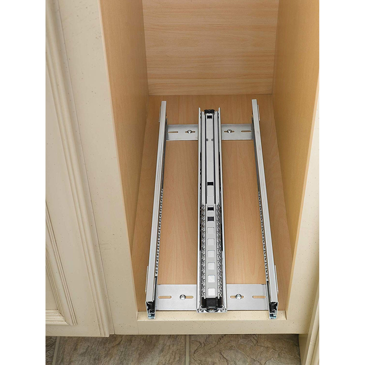 Rev A Shelf 5 Inch Wood Base Kitchen Under Cabinet Organizer, Maple (2 Pack) - VMInnovations