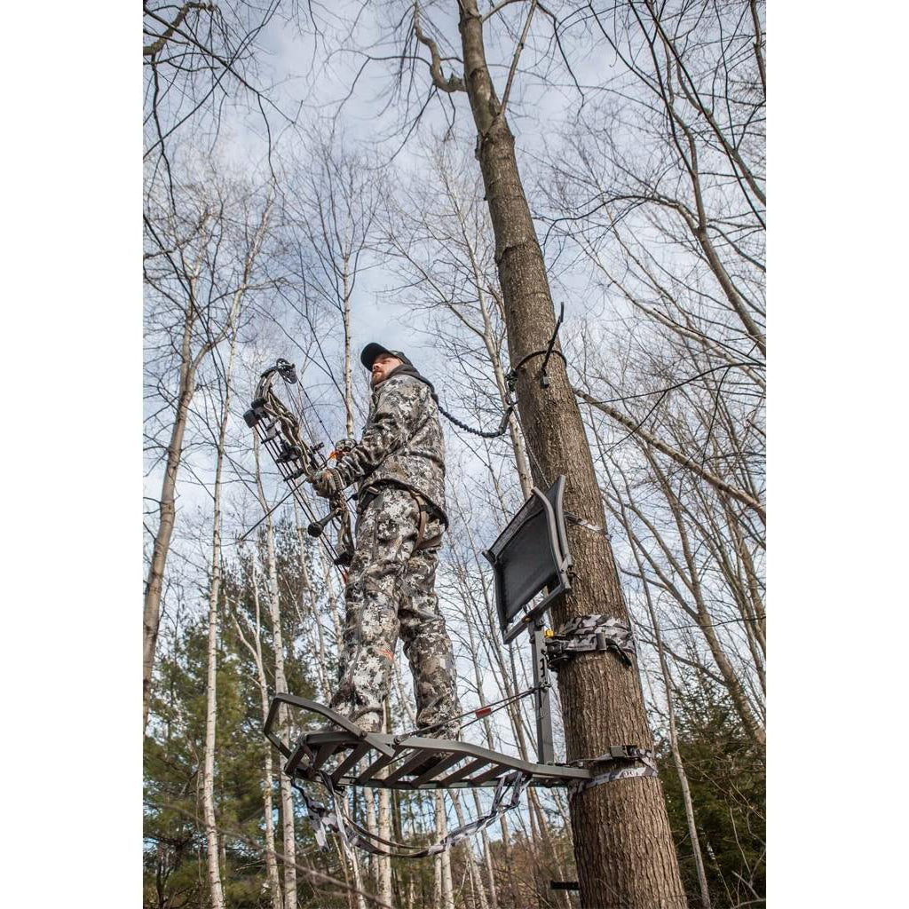 Hawk Helium Kickback LVL Hang-On Tree Stand with Leg Extension Footrest (2 Pack) - VMInnovations