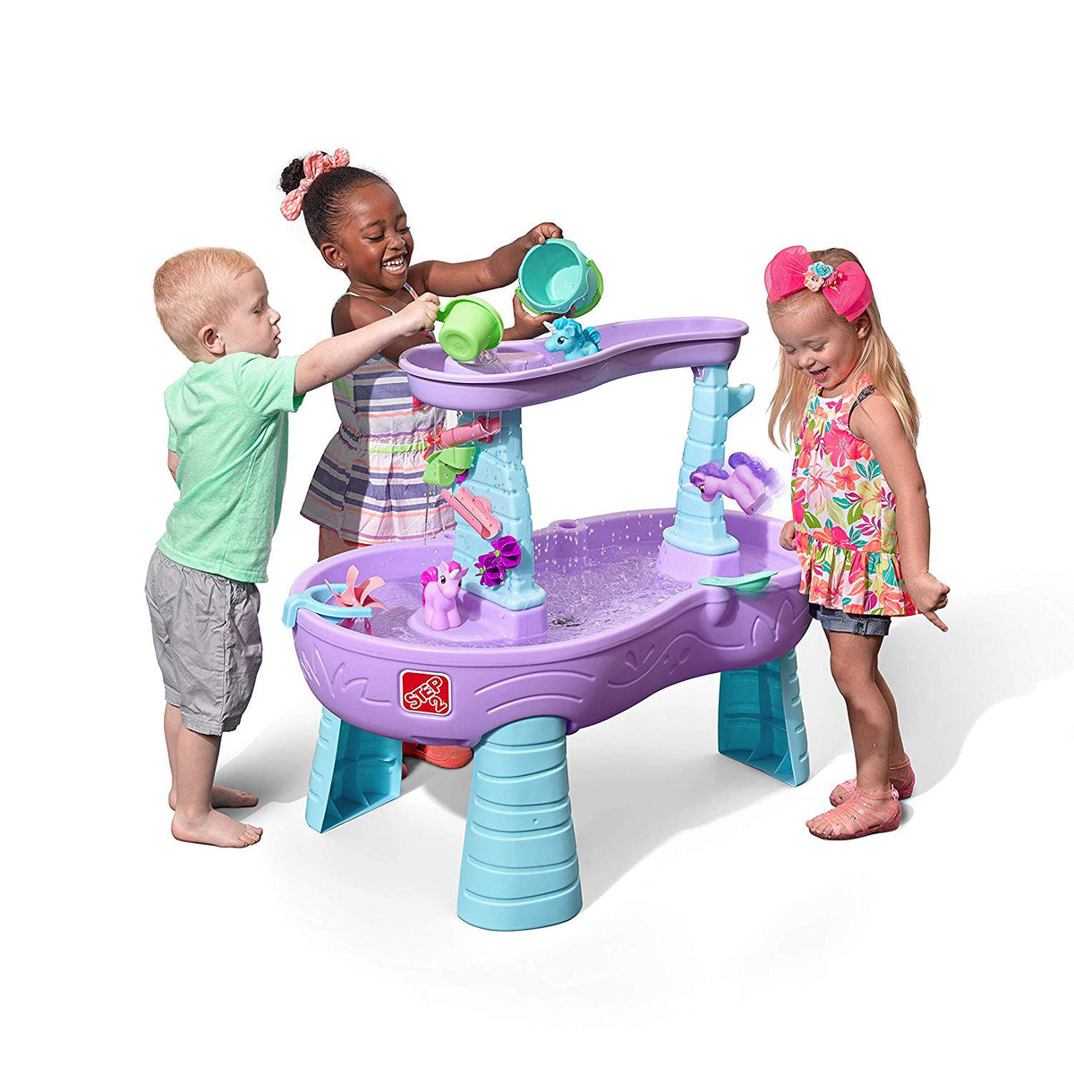 Step2 Rain Showers & Unicorns Kids Purple Interactive Water Play Table (Used)