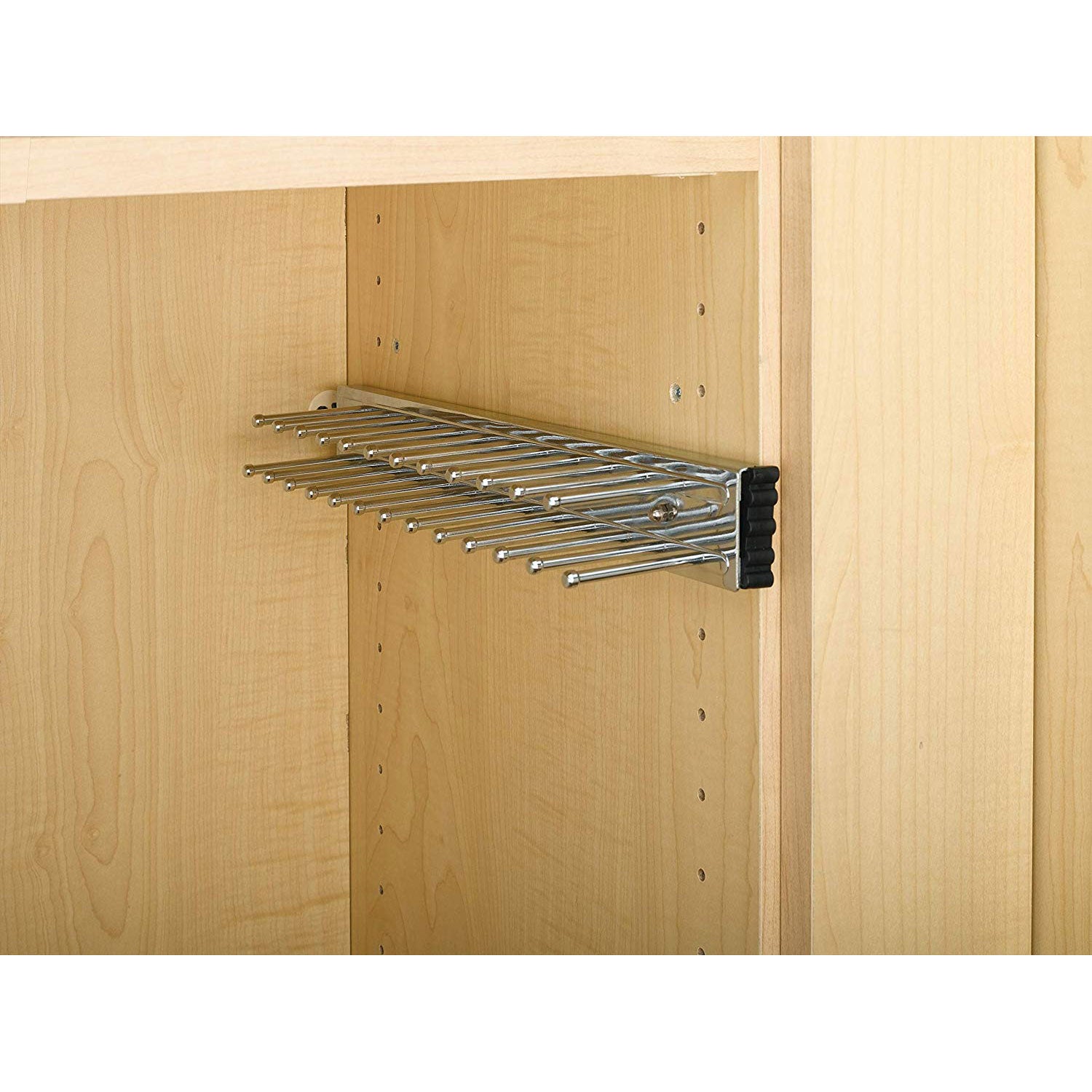Rev-A-Shelf TRC-14CR 14-Inch Side Mount Extending Tie Rack, Chrome (2 Pack)