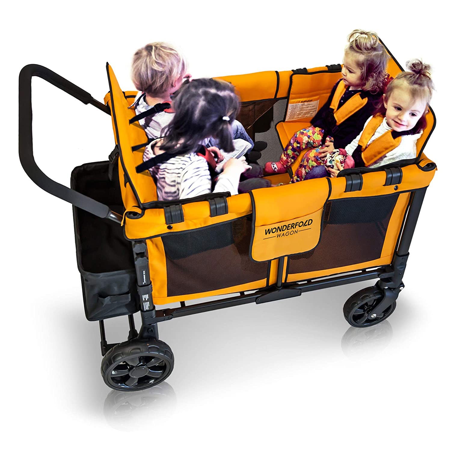 Wonderfold 4 Passenger Push Folding Stroller Wagon