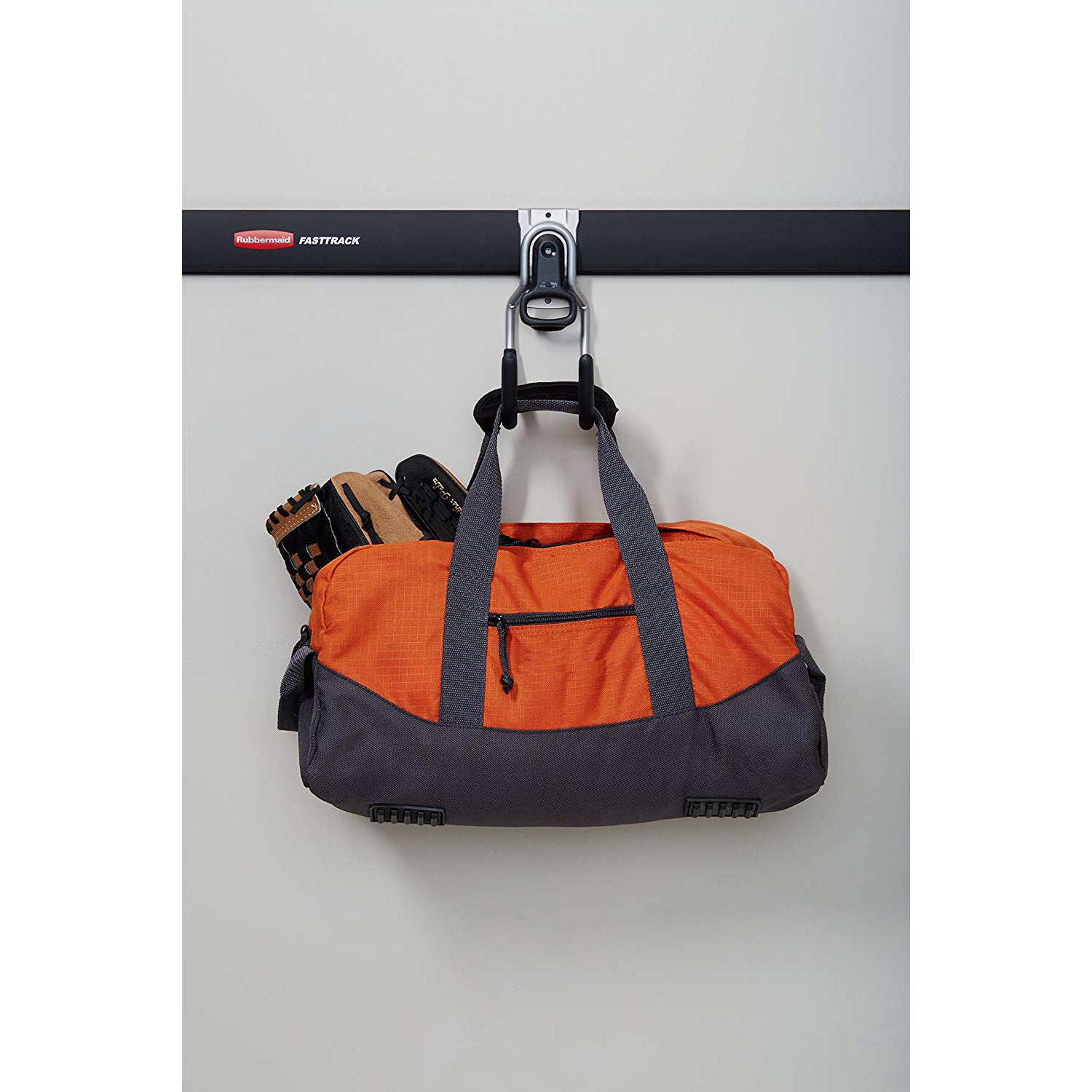 Rubbermaid FastTrack Garage Storage System 5 Piece All in One Rail and Hook Kit - VMInnovations