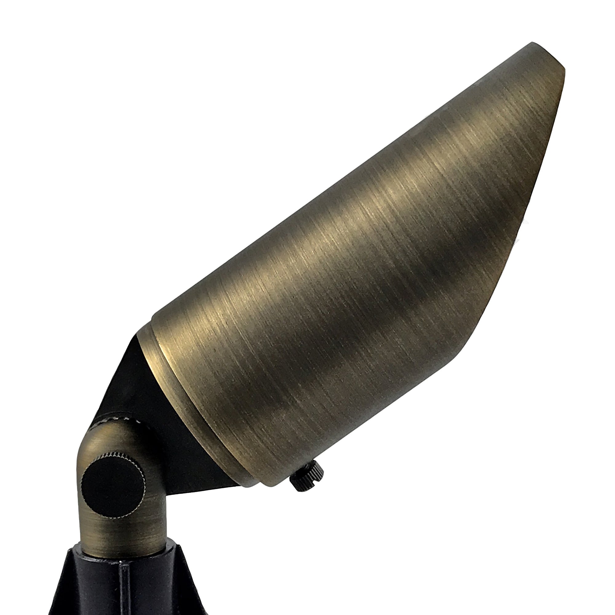 LUMiON Illuminator Brass Garden Spotlight w/ Lamp, Wire Connectors (For Parts)
