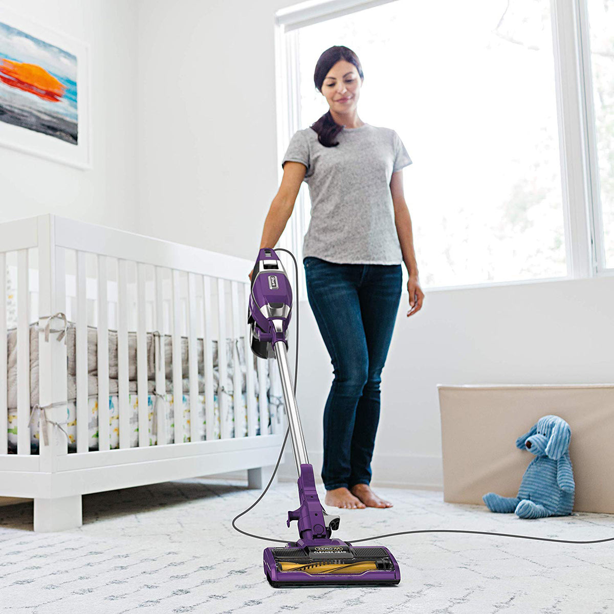 Shark ZS350 Rocket Handheld Stick Swivel Vacuum Cleaner, Purple (Refurbished) (Refurbished)
