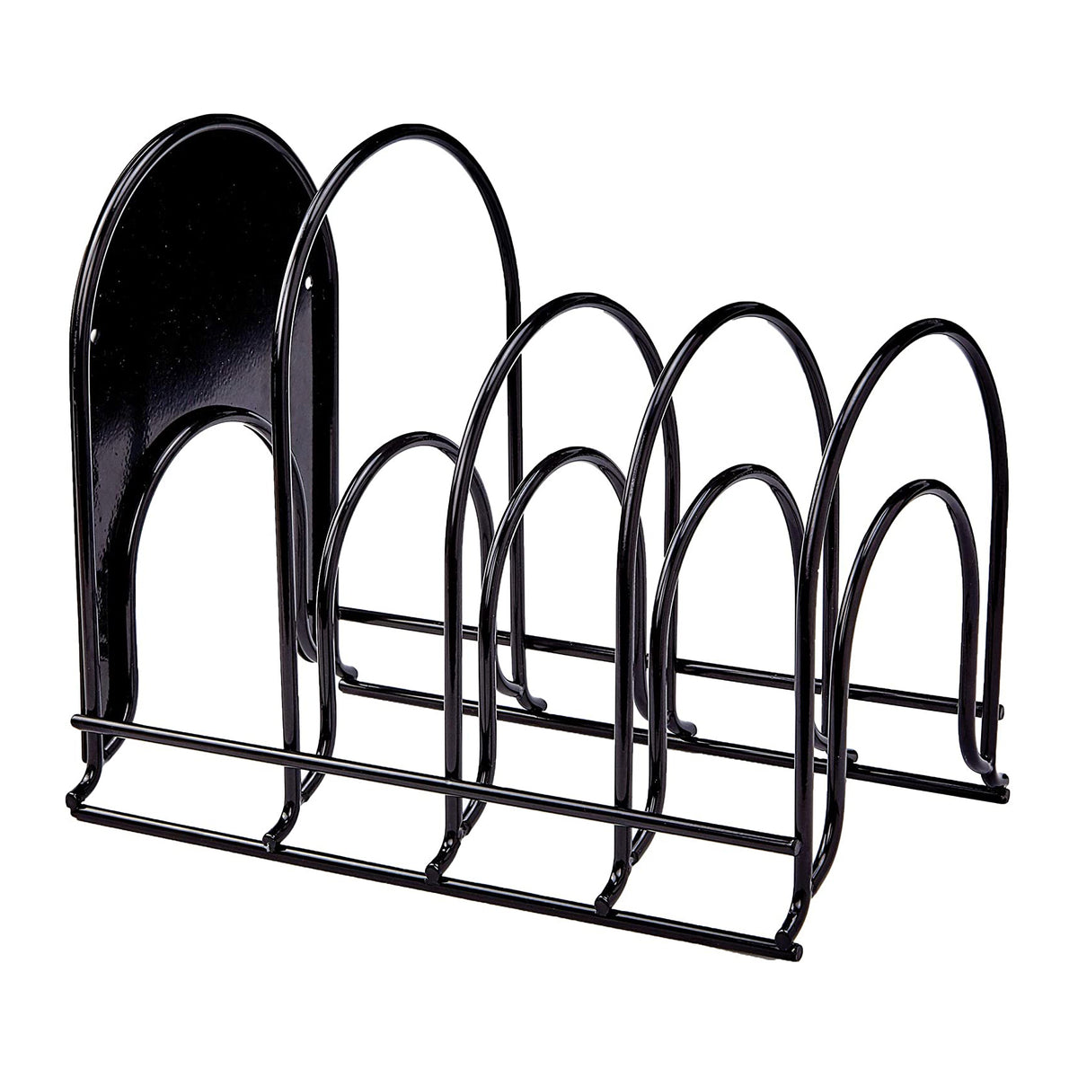 Cuisinel 12.2 In Heavy Duty Extra Large 5 Pan & Pot Organizer 5 Tier Rack, Black