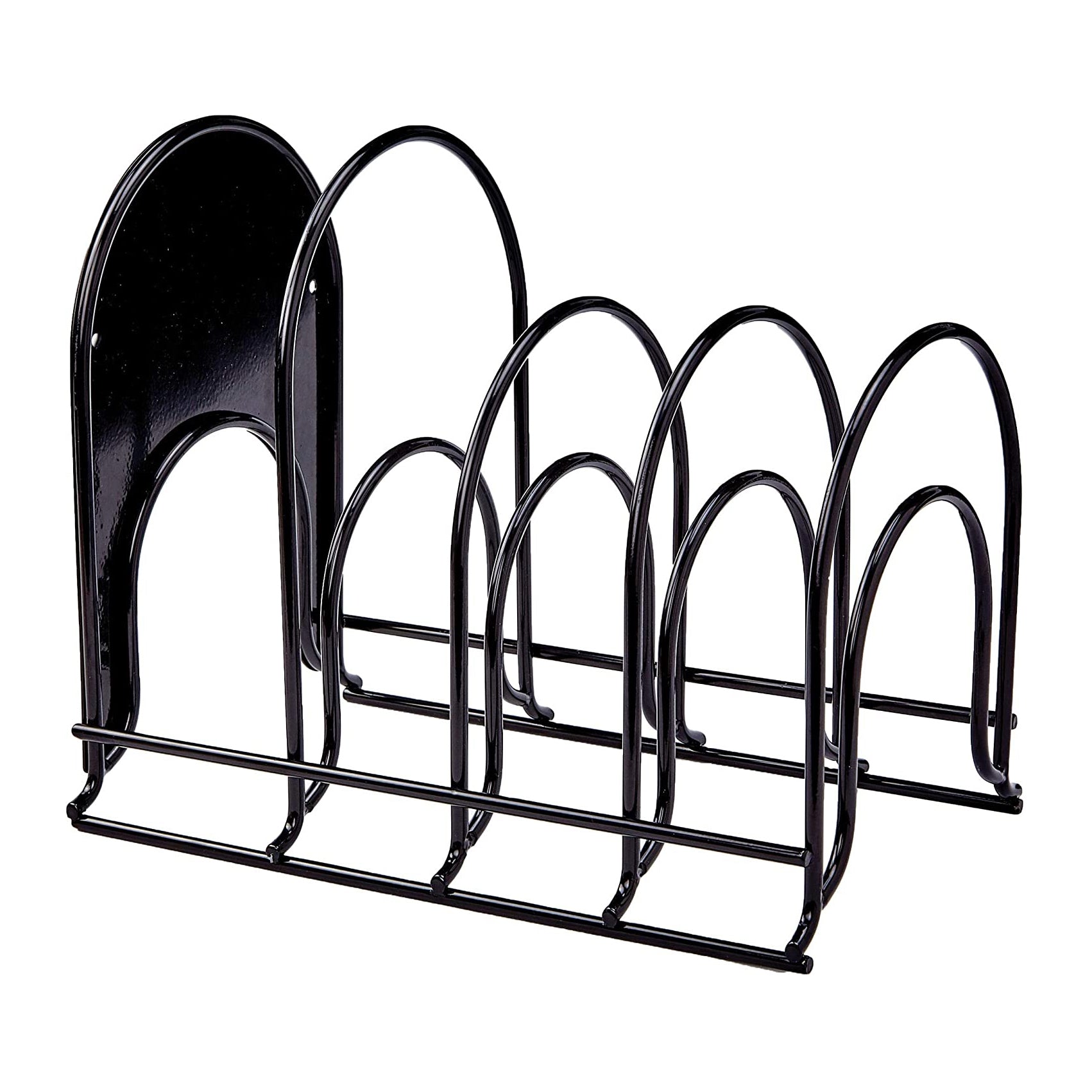 Cuisinel 12.2 In Heavy Duty Extra Large 5 Pan & Pot Organizer 5 Tier Rack, Black