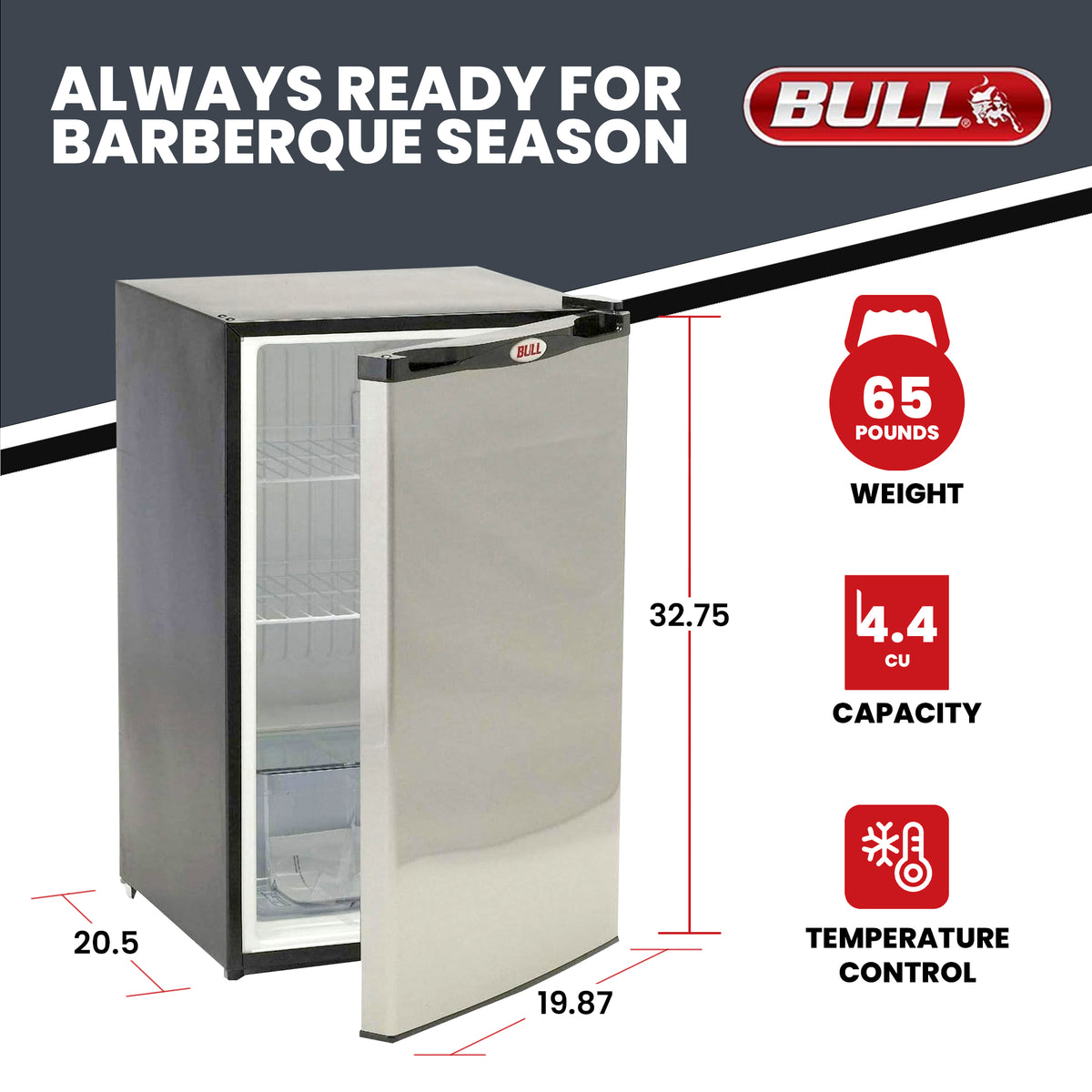 Bull Outdoor Products Stainless Steel Outdoor Kitchen Refrigerator (Used)