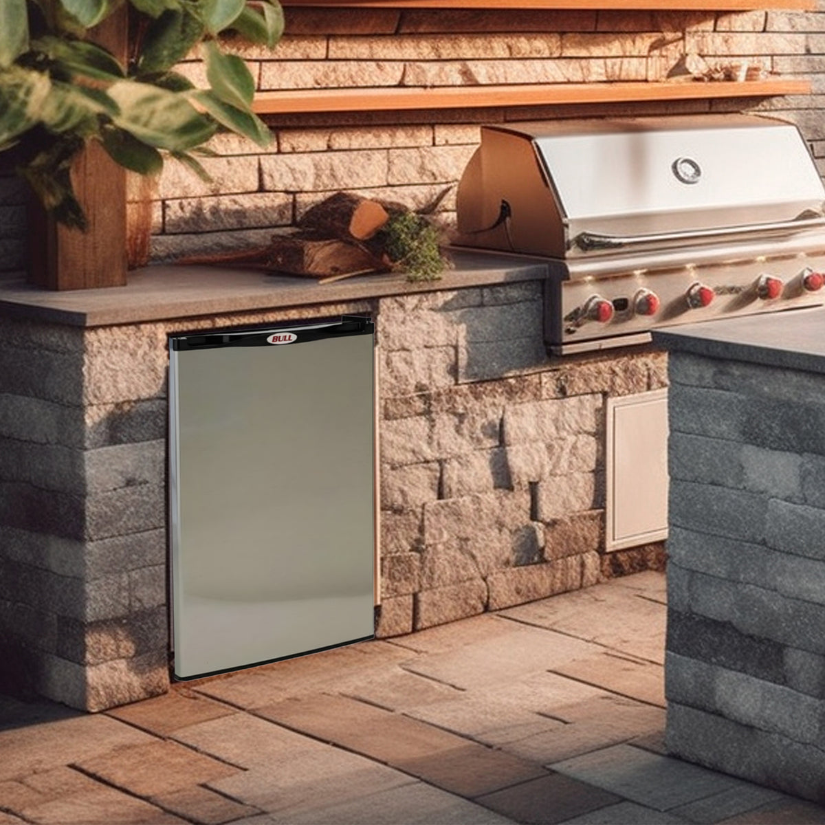 Bull Outdoor Products Outdoor Kitchen Refrigerator, Stainless Steel (Defective)