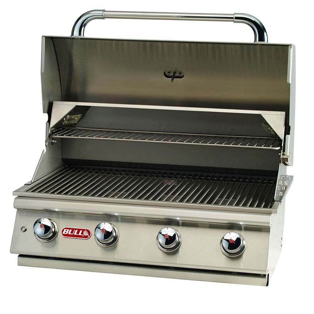 Bull Lonestar 4 Burner 30'' SS Natural Gas Fired Barbecue Grill Head (Open Box)
