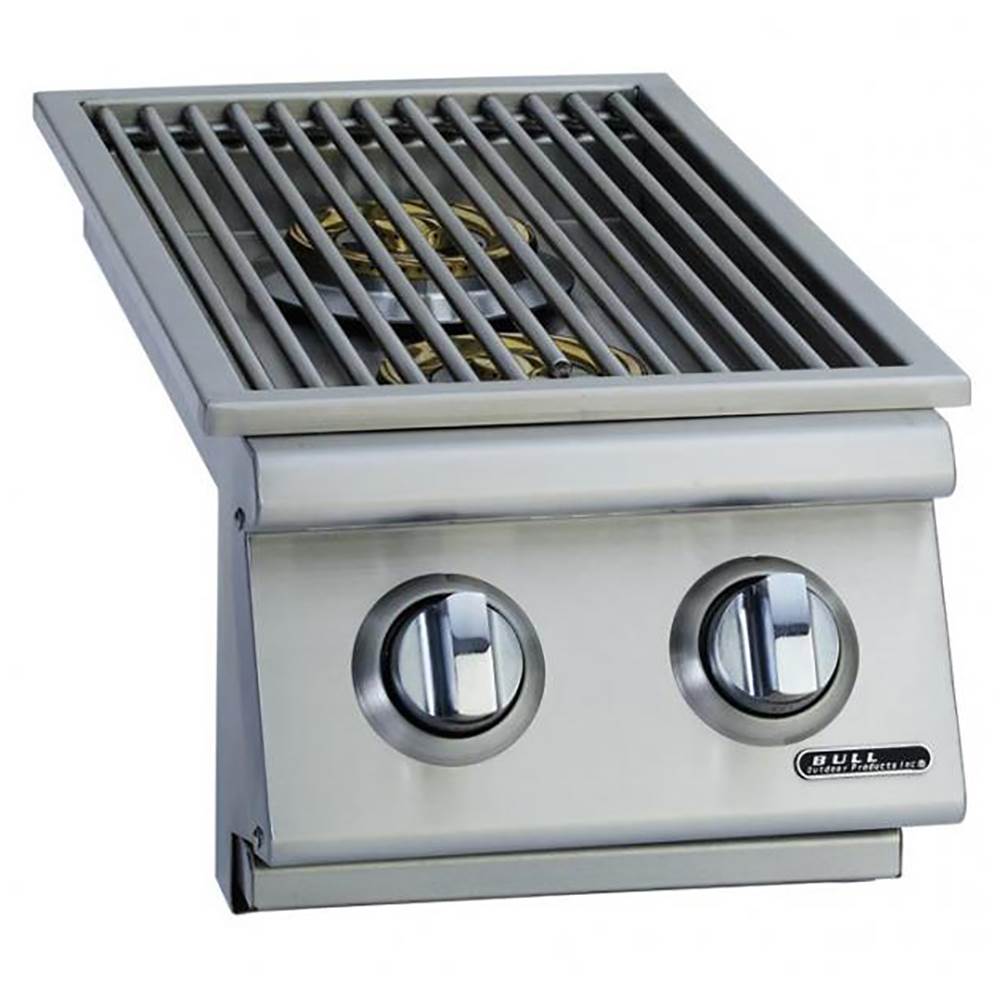 Bull Outdoor Products 22,000 BTU Slide-In Double Burner, Stainless (Open Box)