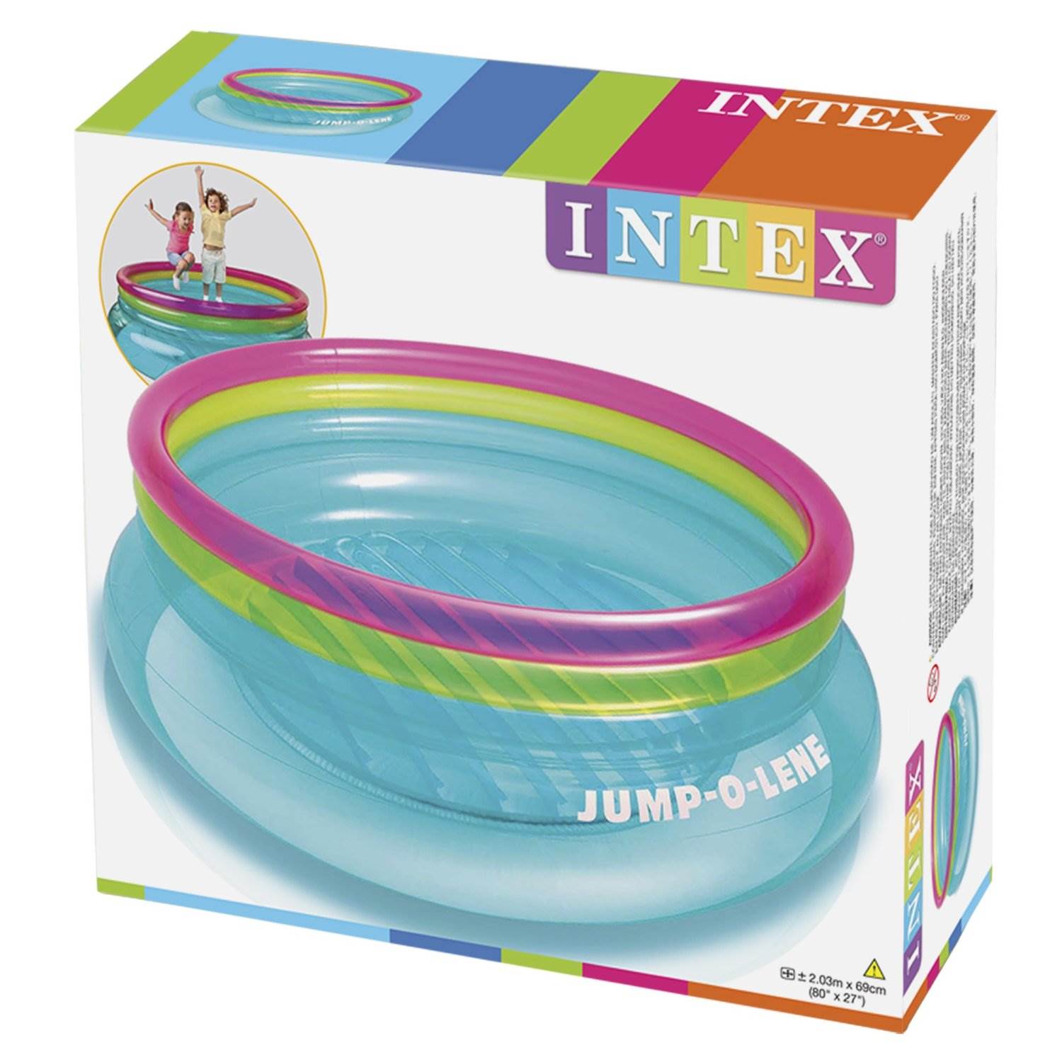 Intex Inflatable 80-Inch Jump-O-Lene Ring Bouncer For Kids Ages 3-6 | 48267EP
