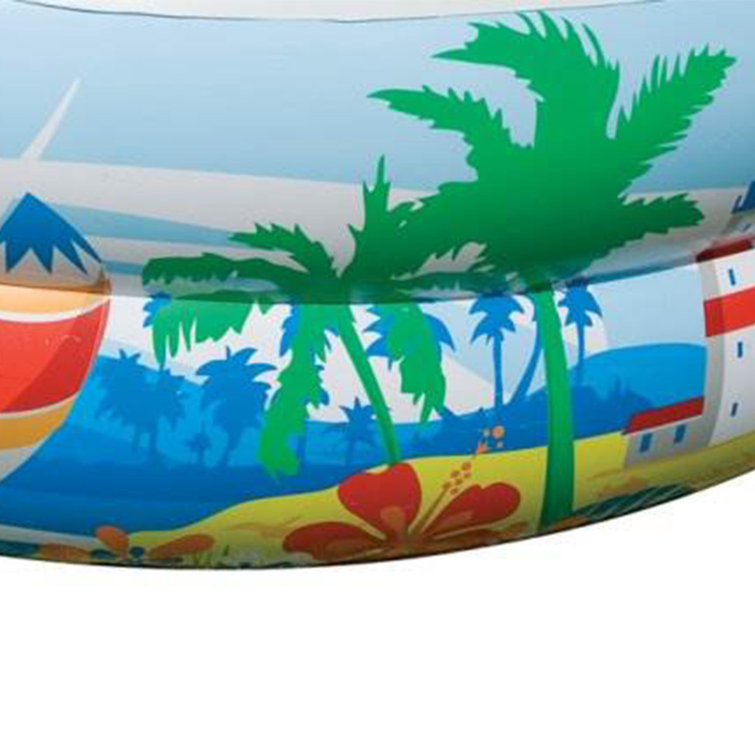 Intex 8.6ft x 5.25ft x 18in Swim Center Inflatable Ocean Side Swimming Pool - VMInnovations