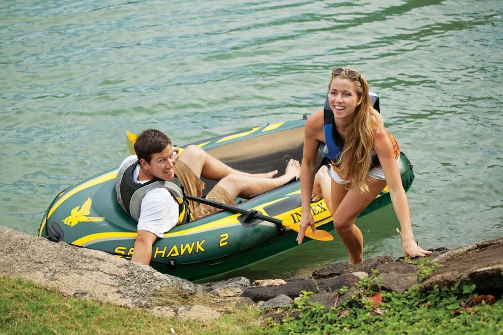 Intex Seahawk 2 Inflatable Boat Set With Oars And Air Pump | 68347EP - VMInnovations
